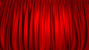 Bir tiyatro veya opera sahnesi için güzel bir perde 3d render