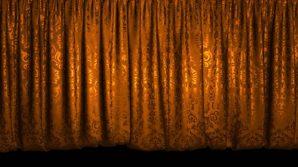 3D rendering of a beautiful curtain for a theater or opera stage — Stock Photo, Image