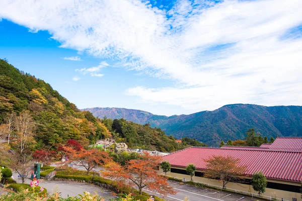 看法山风景在箱根 复制文本空间 — 图库照片