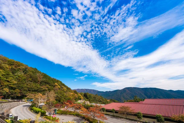 Widok Góry Krajobraz Hakone Japonia Kopiować Miejsca Tekst — Zdjęcie stockowe