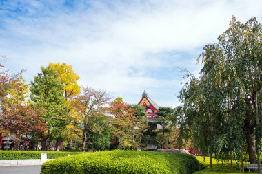 Bir görünümü, Tapınağı nın Asakusa Schrein (Senso-ji), Tokyo, Japonya. Metin için yer kopyalayın