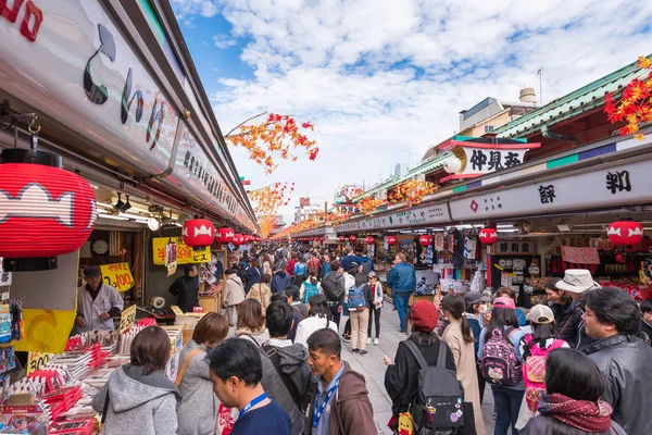 Tokio Japón Octubre 2017 Multitud Personas Una Calle Ciudad — Foto de Stock