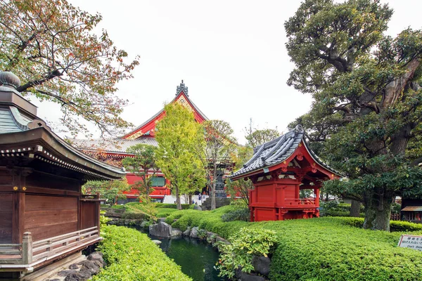 Άποψη Των Κτιρίων Ναό Του Asakusa Schrein Senso Τόκιο Ιαπωνία — Φωτογραφία Αρχείου