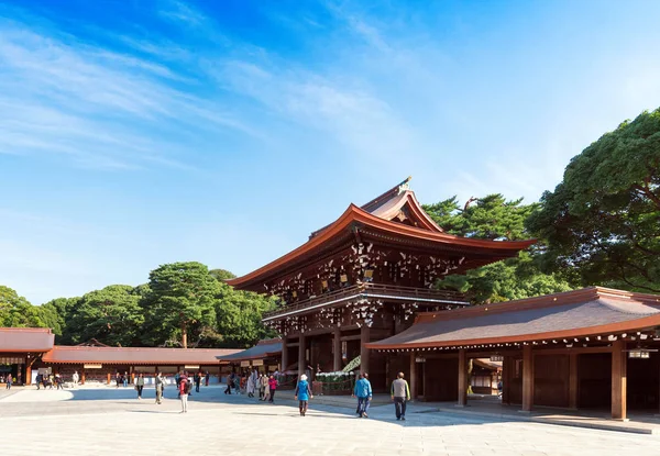 Tokio Japonsko Listopadu 2017 Pohled Chrámu Meiji Schrein Kopírovat Prostor — Stock fotografie