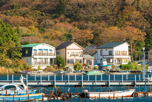 Molo Nad Rzeką Ashi Hakone Japonia — Zdjęcie stockowe