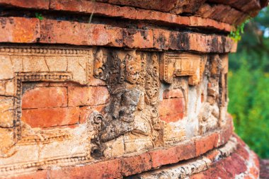 Kısma görünümünü antik pagoda Bagan, Myanmar üzerinde. Yakın çekim