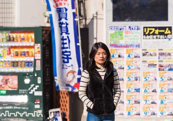 Кёто Япония Ноября 2017 Года Японская Девушка Городской Улице — стоковое фото