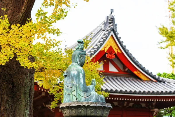 Tokio Japan November 2017 Buddha Skulptur Hintergrund Des Tempels — Stockfoto