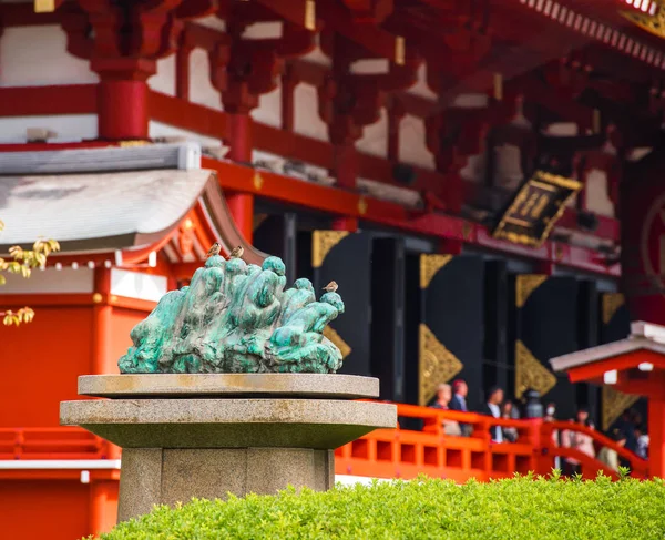 Skulptur Auf Dem Hintergrund Des Tempels Von Asakusa Schrein Senso — Stockfoto
