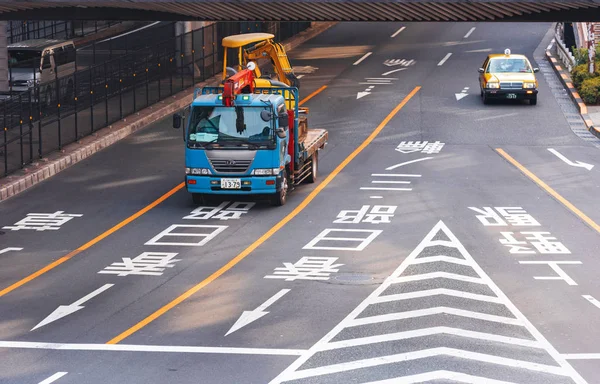 Tokio Japan Oktober 2017 Lkw Auf Einer Stadtstraße Kopierraum Für — Stockfoto