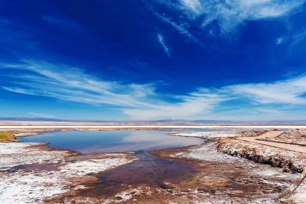 Atacama çölünde manzara, Salt Lake, Şili. Metin için alan kopyalama.                    