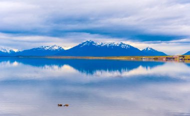 Dağ manzarası, Patagonya, Şili. Metin için alan kopyalama.                    