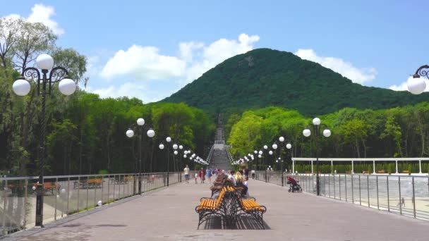 Zheleznovodsk Stavropol Region Rusko Června 2020 Městský Park Zheleznovodsk Rodina — Stock video