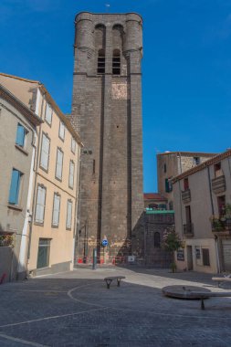 AGDE, FRANCE - July 19th, 2020 : Agde Centre with old Buildings, street view of the town