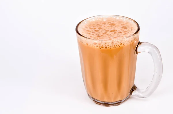 Тех Тарик Выдернутый Чай Знаменитый Чай Сладкого Молока Малайзии Пузырь Лицензионные Стоковые Фото
