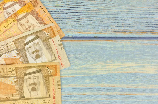Σαουδική Αραβία Χρήματα Ξύλινο Φόντο — Φωτογραφία Αρχείου