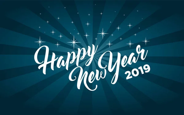 Mutlu Yeni Yıl 2019 Tebrik Kartı — Stok Vektör