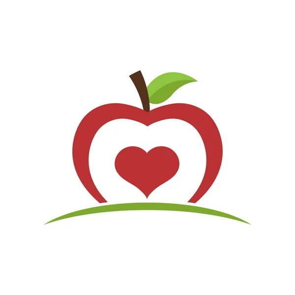 Ikonę Apple Zdrowej Żywności — Wektor stockowy