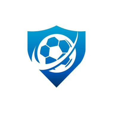 Futbol futbol kalkan Logo simge swoosh