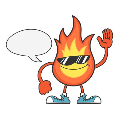 Güneş gözlüklü gülen ateş topu orta parmakları beyaza izole ediyor.