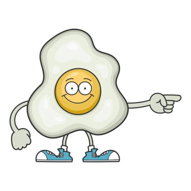 tebessüm eden sahanda yumurta karikatürü.