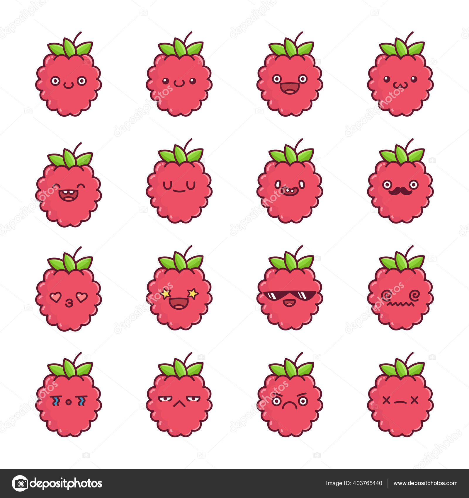 Raspberry Face Emoji Clipart