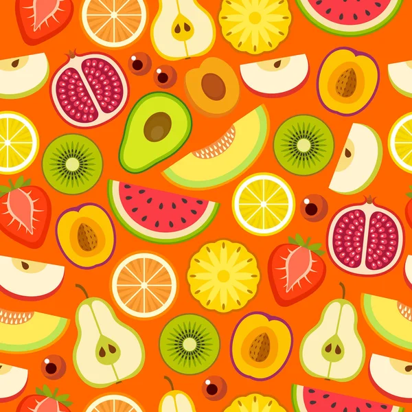 Fruit seamless pattern — Stock Vector