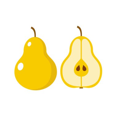 İzole edilmiş beyaz armut