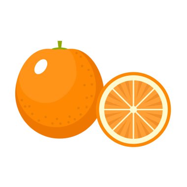 İzole edilmiş beyaz arkaplanda turuncu