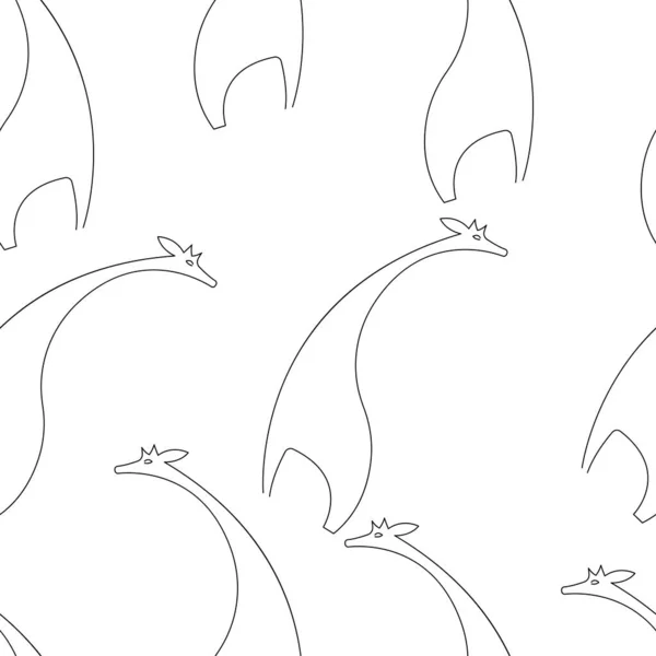 Žirafy Bezešvé Vzor Stylu Minimalismu Bílém Pozadí Design Vhodný Pro — Stockový vektor