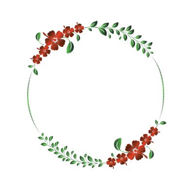  Çiçek tebrik kartı çerçevesinin vektör illüstrasyonuName