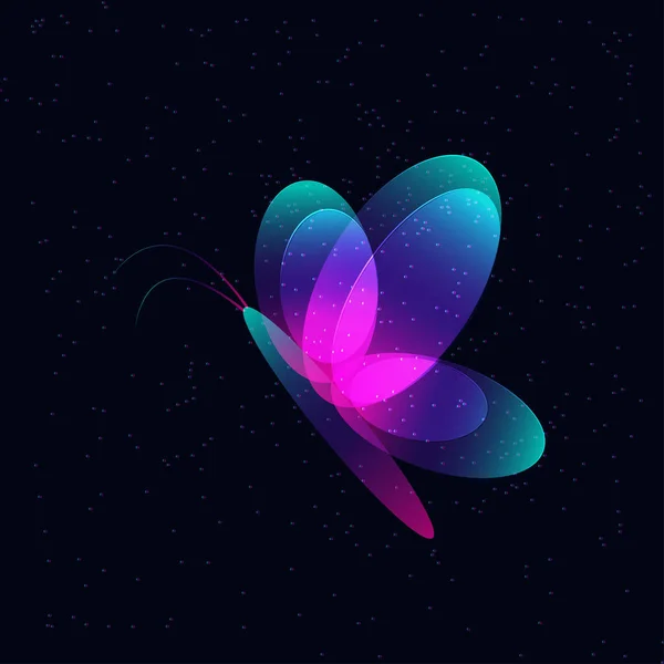 Mariposa Brillante Ilustración Vectorial — Vector de stock