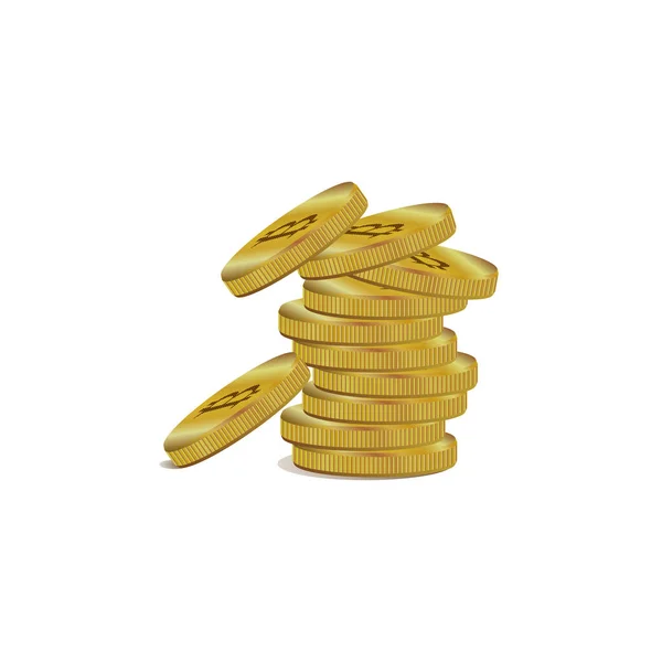 Bitcoin Coins Vector Illustration — Stock Vector