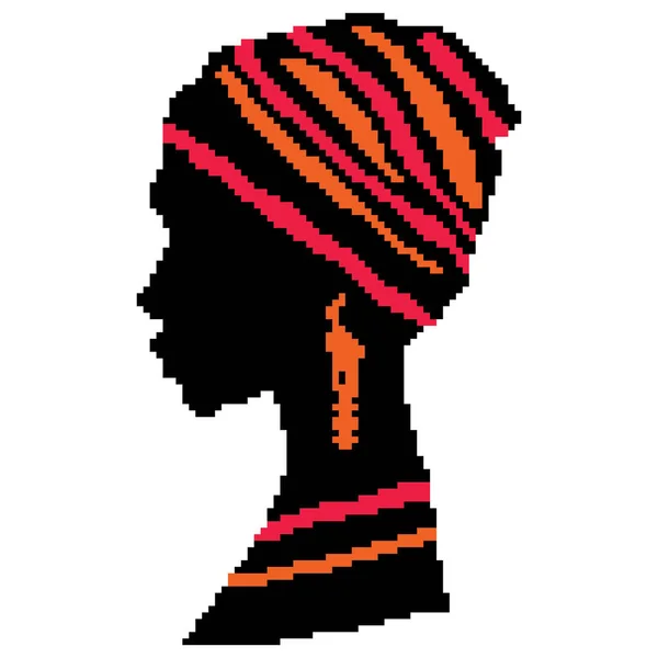 Ilustração Vetorial Mulher Africana Traje — Vetor de Stock