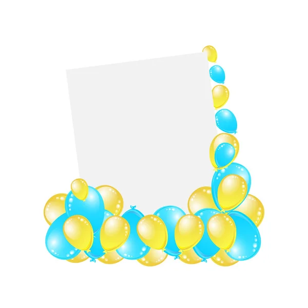 Ilustração Vetorial Balões Cartão Saudação Cópia Espaço Fundo — Vetor de Stock