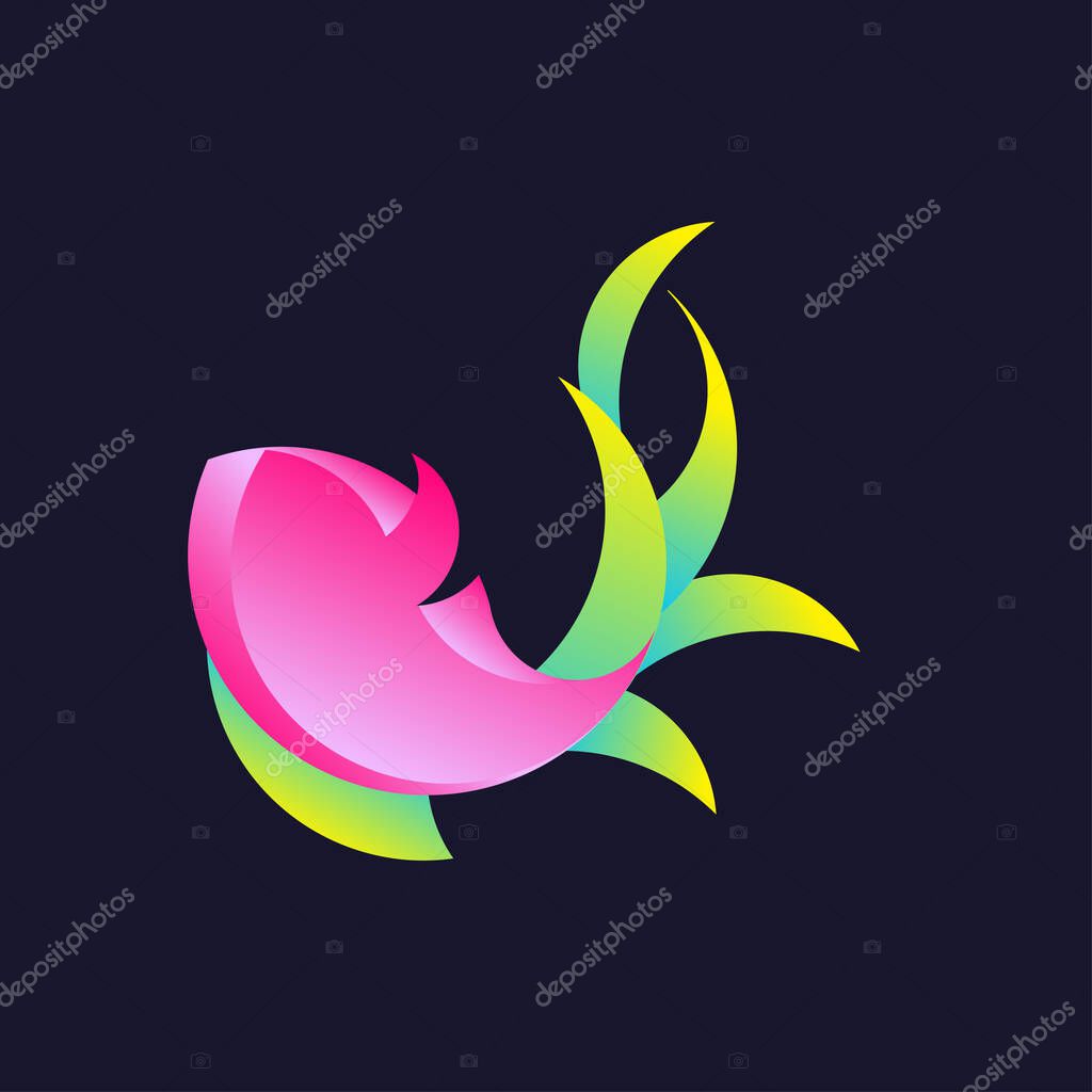 Vector illustration of colorful fish