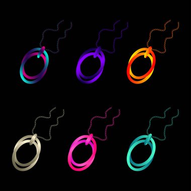 Zincirli, mücevherli güzel kolye koleksiyonu.