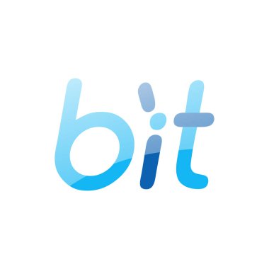 Beyaz arkaplan üzerindeki bit vektör illüstrasyonu