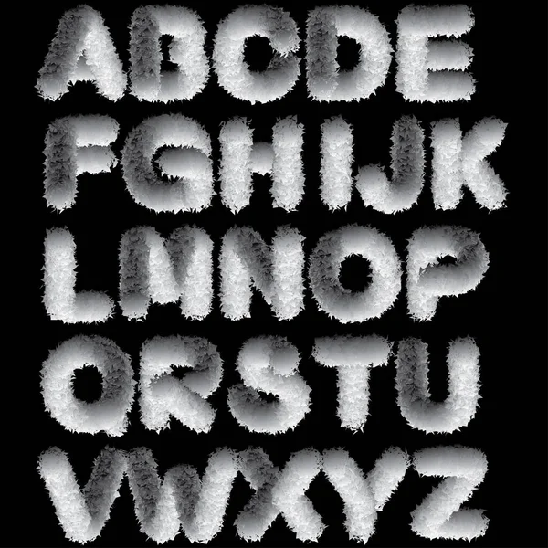 Weiße Buchstaben Des Alphabets Vektorillustration — Stockvektor