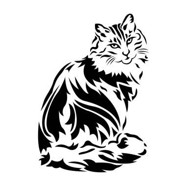 Kedi evcil hayvanının vektör illüstrasyonu