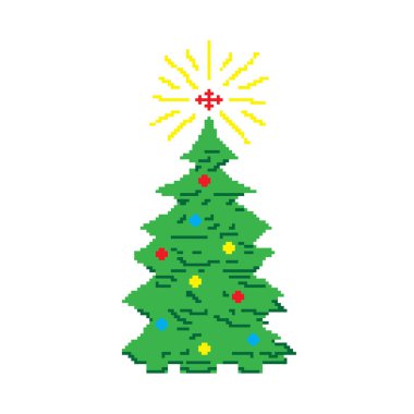 Yeşil Noel ağacının vektör çizimi