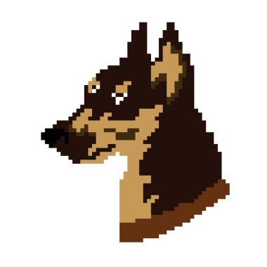 Köpek, hayvan ve Doberman 'ın vektör çizimi 