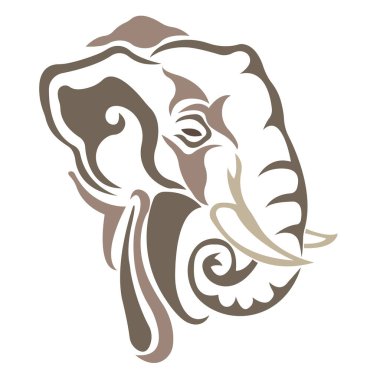  Fil hayvanının vektör illüstrasyonu 