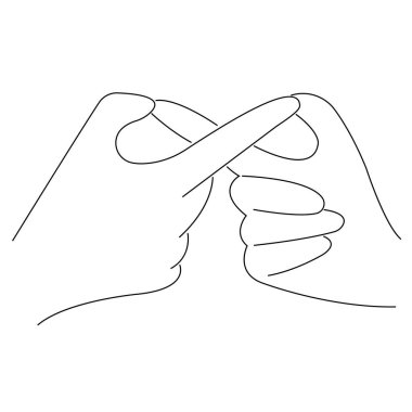 İnsan elinin vektör illüstrasyonu 