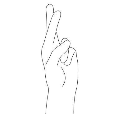 İnsan elinin el hareketlerinin vektör çizimi. 