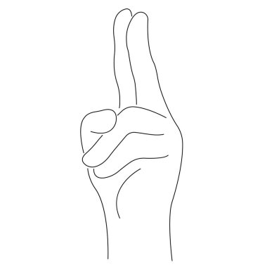 Beyaz üzerinde izole edilmiş insan el hareketlerinin vektör çizimi 