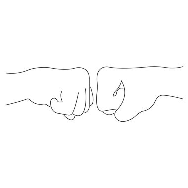 İnsan elinin vektör çizimi, iki yumruk. 
