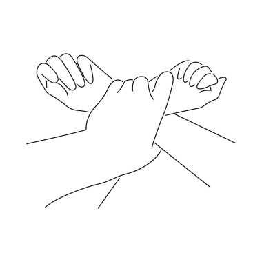 İnsan elinin vektör illüstrasyonu 