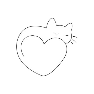 Kedi ve evcil hayvanın vektör çizimi 