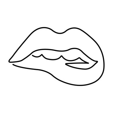 Vektör çizim sanatı, ağız dudakları 